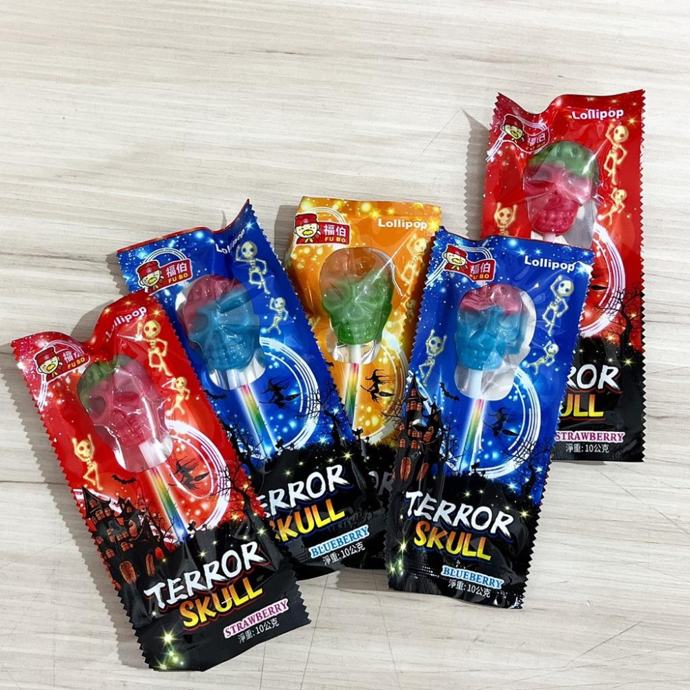 【柚子烘焙食品】萬聖節 骷髏頭 棒棒糖 10g/支 萬聖節糖果 造型 糖果 小朋友最愛 聖誕節糖果 交換禮物 萬聖節分享-細節圖5