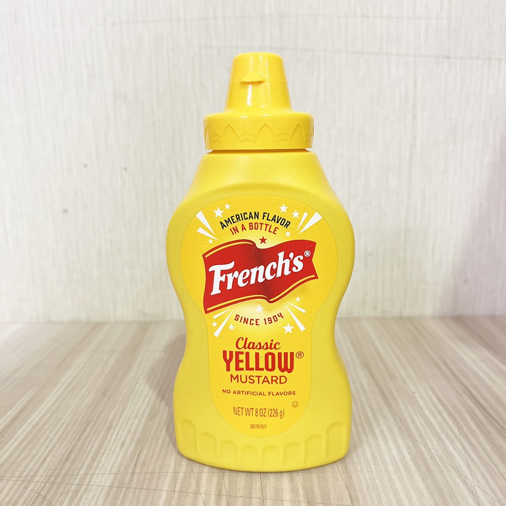 【柚子烘焙食品】美國 French＇s 芥末醬 黃芥末醬8oz (壓瓶) 芥茉醬 薑黃 山葵 哇沙米 生魚片醬 抹醬沙拉-細節圖2
