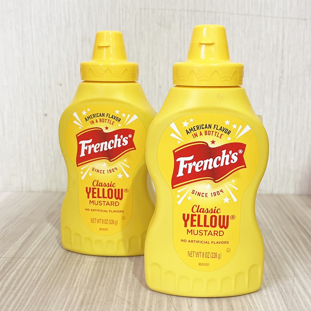 【柚子烘焙食品】美國 French＇s 芥末醬 黃芥末醬8oz (壓瓶) 芥茉醬 薑黃 山葵 哇沙米 生魚片醬 抹醬沙拉-細節圖4