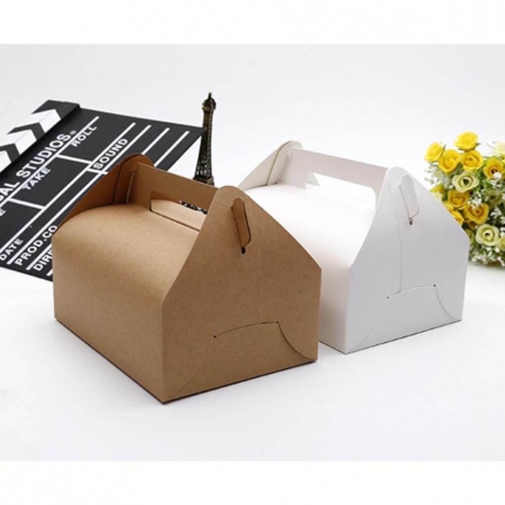 【柚子烘焙食品】手提牛皮紙盒 餅乾盒 西點盒 大手提盒 包裝盒 瑞士捲盒 蛋糕盒 麵包盒 甜點盒 點心盒 手提餐盒 烘焙-細節圖4