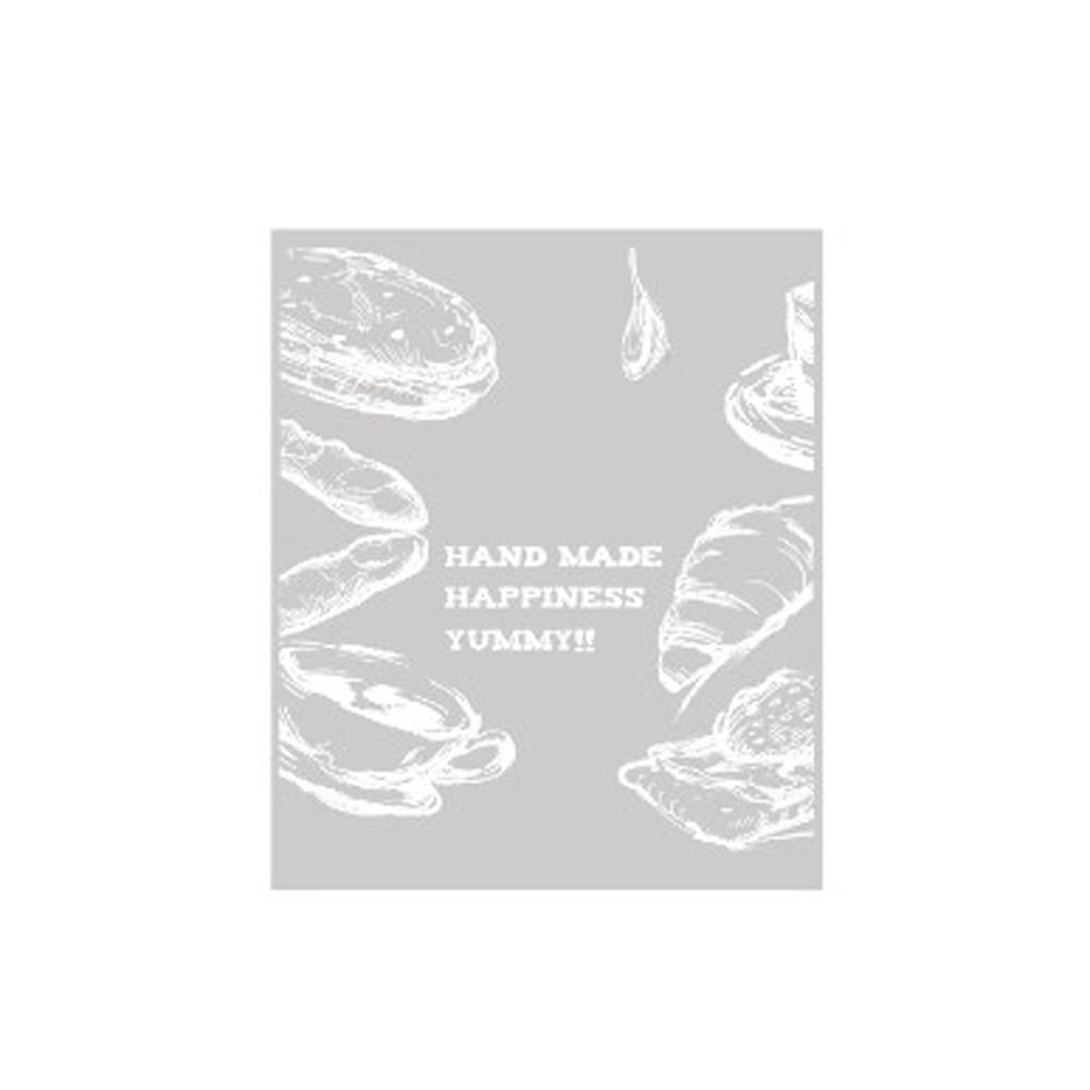 【柚子烘焙食品】12兩吐司袋(100入) 白色手繪下午茶 大尺寸 12兩 平口袋 透明包裝袋 土司袋 麵包平口袋 包裝袋-細節圖2