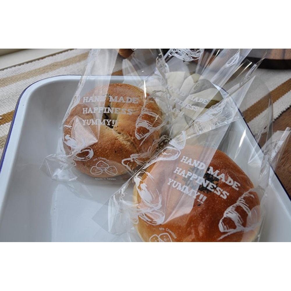 【柚子烘焙食品】12兩吐司袋(100入) 白色手繪下午茶 大尺寸 12兩 平口袋 透明包裝袋 土司袋 麵包平口袋 包裝袋-細節圖5