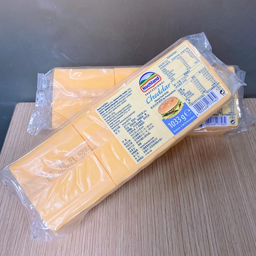 【柚子烘焙食品】德國Hochland起司片(84片)1033g (冷藏)德國荷克朗切達味起司片 切達乳酪 芝士片 起士片-細節圖2