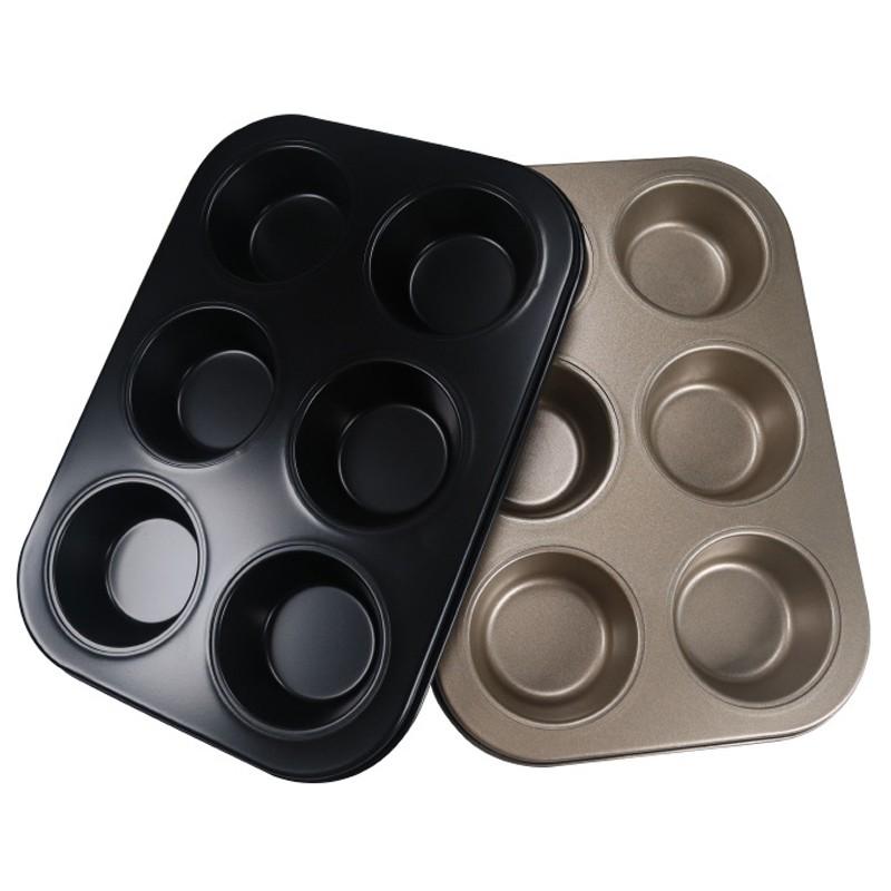【柚子烘焙食品】六連碳鋼圓形蛋糕模 不沾烤盤 蛋糕模 蛋糕烤盤 杯子蛋糕 戚風蛋糕 蛋糕模具 不沾塗層 DIY烘焙工具-細節圖6