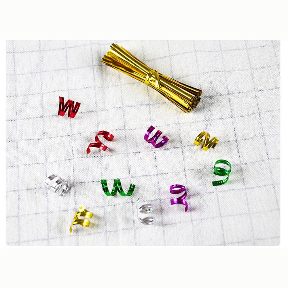 【柚子烘焙食品】封口紮帶 8cm扎絲袋(約760根)金色魔帶 金色金屬扎帶 扎絲 封口 紮帶 禮品袋扎口 封口帶 魔帶-細節圖3