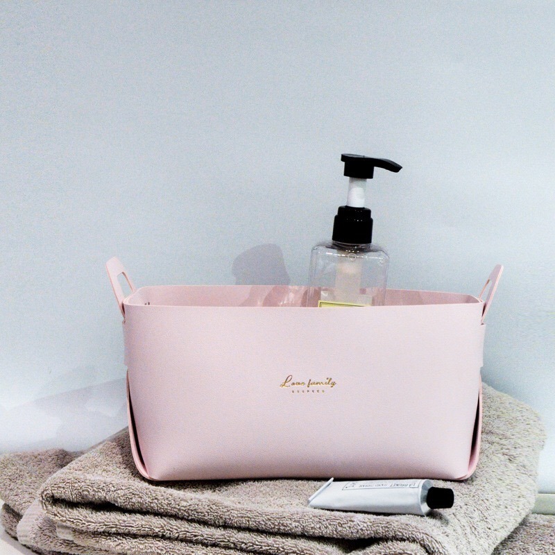 大號收納盒 置物盒 置物籃 儲物籃 皮革 整理籃 收納筐 籃子 方形收納籃 化妝品收納盒 北歐風 大號-細節圖7