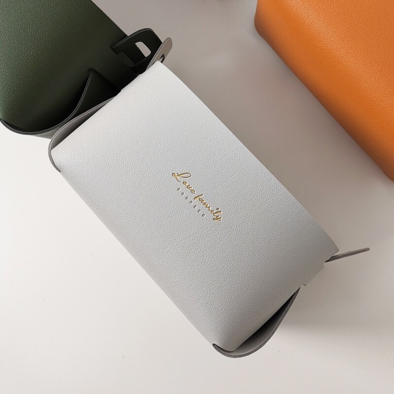 小號收納盒 置物盒 置物籃 儲物籃 皮革 整理籃 收納筐 籃子 方形收納籃 化妝品收納盒 北歐風 小號-細節圖7