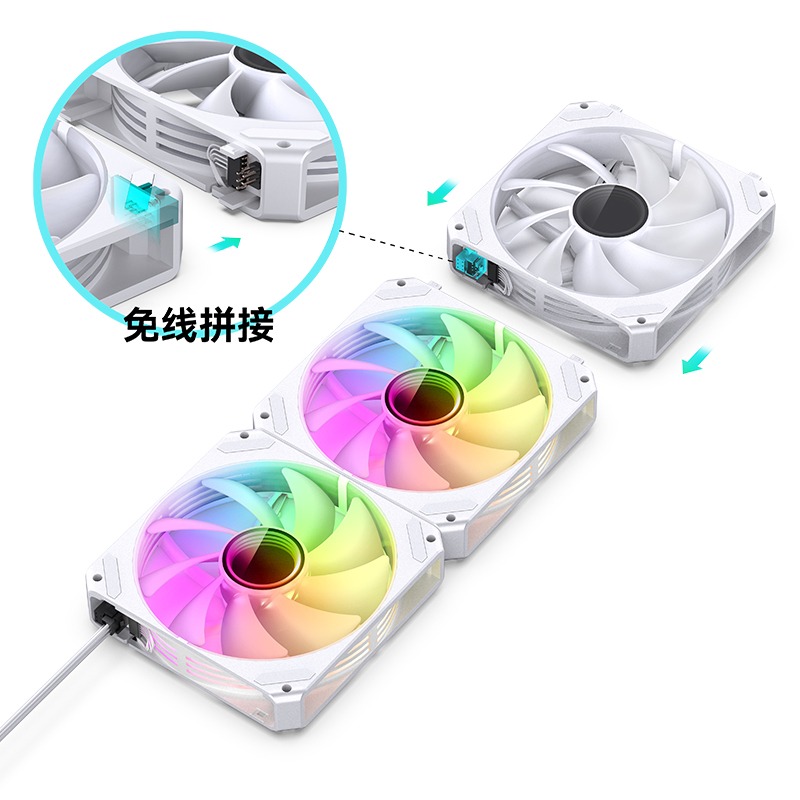 [含稅開發票] Jonsbo ZG-120 3合1 積木風扇 (PWM/ARGB/液壓軸承/免線拼接/3年換新) 台灣貨-細節圖3