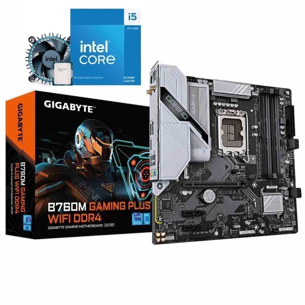 [含稅開發票] 技嘉 B760M GAMING PLUS WIFI D4+I5 14400F (10核16緒) 電競首選-細節圖2