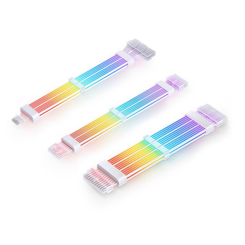 [含稅開發票] 台灣公司貨 喬思伯 Jonsbo DY2 純白電源延長發光線/鍍銀端子/線徑加粗/彩虹橋/可串接/安規-規格圖4