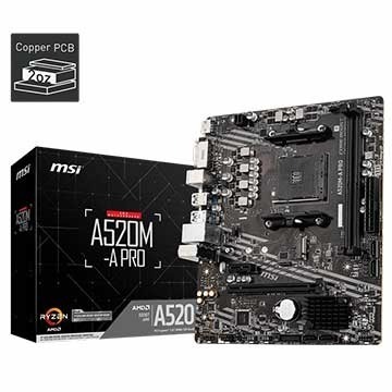[含稅開發票] 全新 MSI微星 A520M-A PRO M-ATX/AM4/主機板/AMD-細節圖2