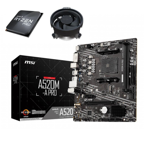 [含稅開發票] 全新AMD R5 4500 MPK 工業包+ 微星 A520M-A PRO 主機板+處理器(含風扇)