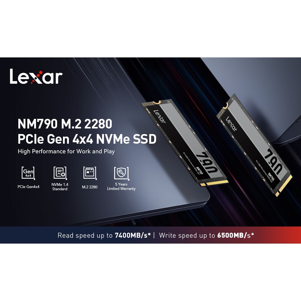 [含稅開發票] 全新 Lexar 雷克沙 NM790 M.2 PCIe Gen4 NVMe 1TB /固態硬碟/SSD-細節圖2