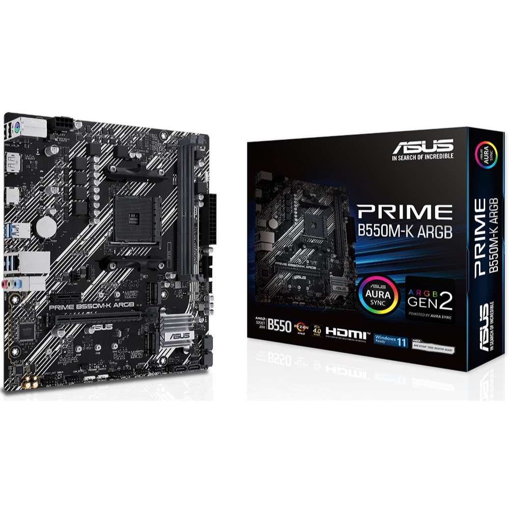 [含稅附發票] 華碩 ASUS B550M-K ARGB 主機板+AMD R5 5600 全新盒裝  CPU/AM4-細節圖3