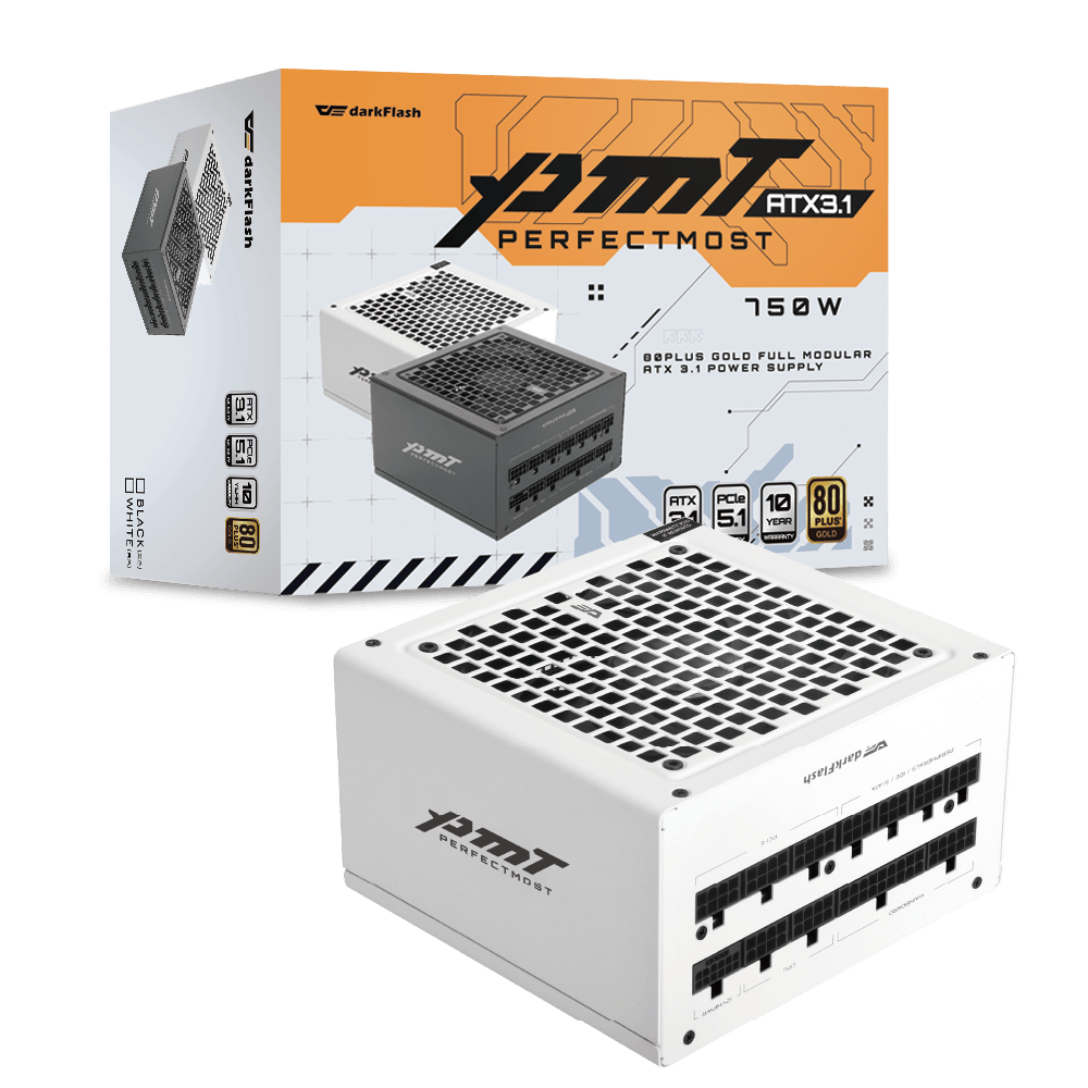 [含稅開發票] darkFlash 大飛 PMT 850W 750W 金牌全模組 PCIe 5.1電源供應器 /10年保-規格圖4