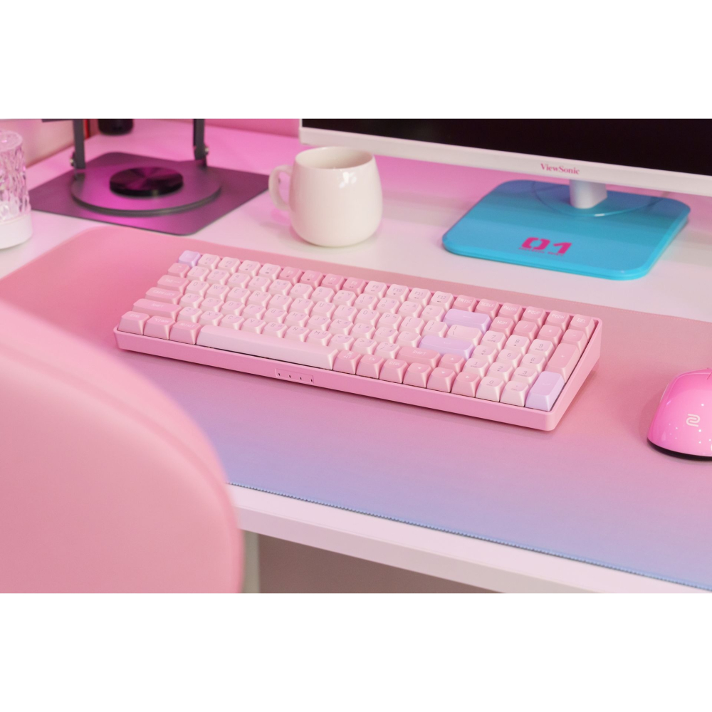 [含稅開發票] darkFlash大飛 GD100 粉色 雙模機械式鍵盤 有線 無線雙模/黃軸/PBT鍵帽-細節圖3