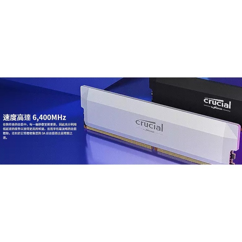 [含稅開發票] Micron美光 Crucial Pro 超頻版 DDR5 6400 雙通道16Gx2 記憶體/DDR5-細節圖3
