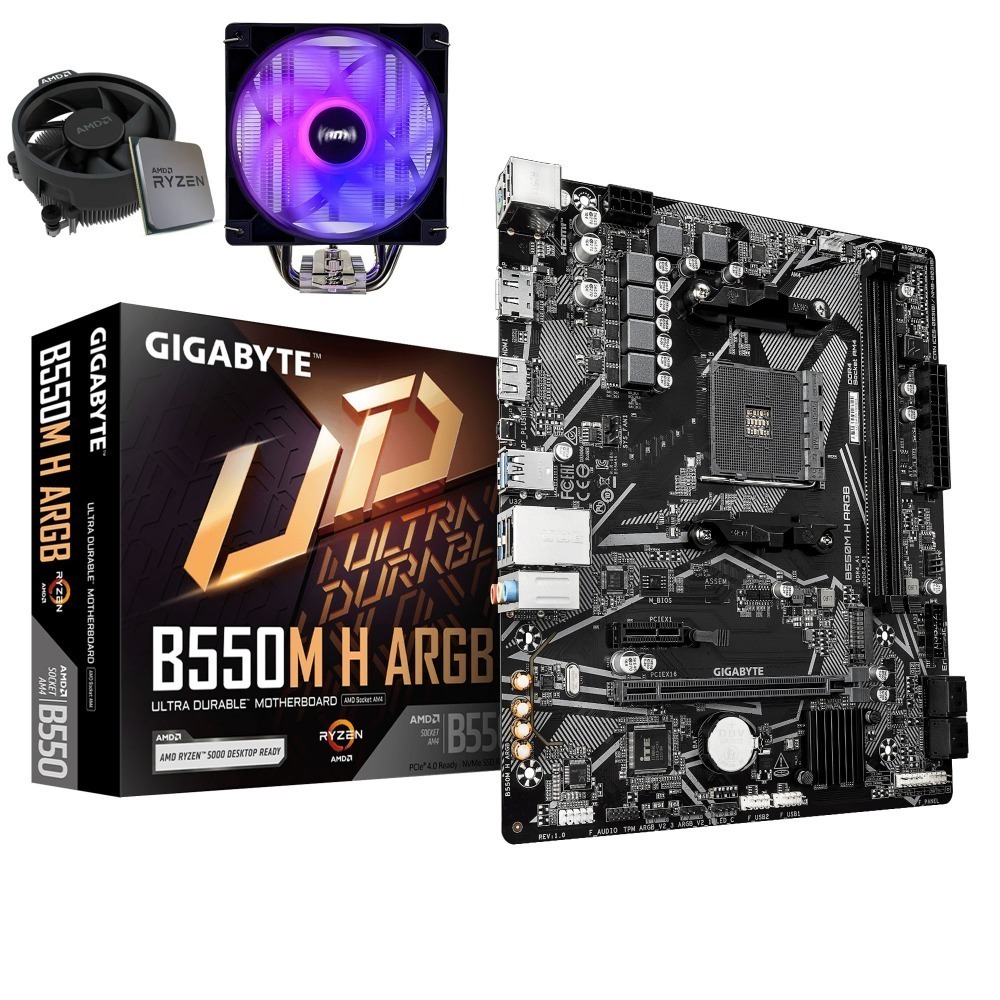 [含稅附發票]全新 R5 5600盒裝 (6核12緒) +技嘉 B550M-H ARGB 主機板/模擬器多開-規格圖6
