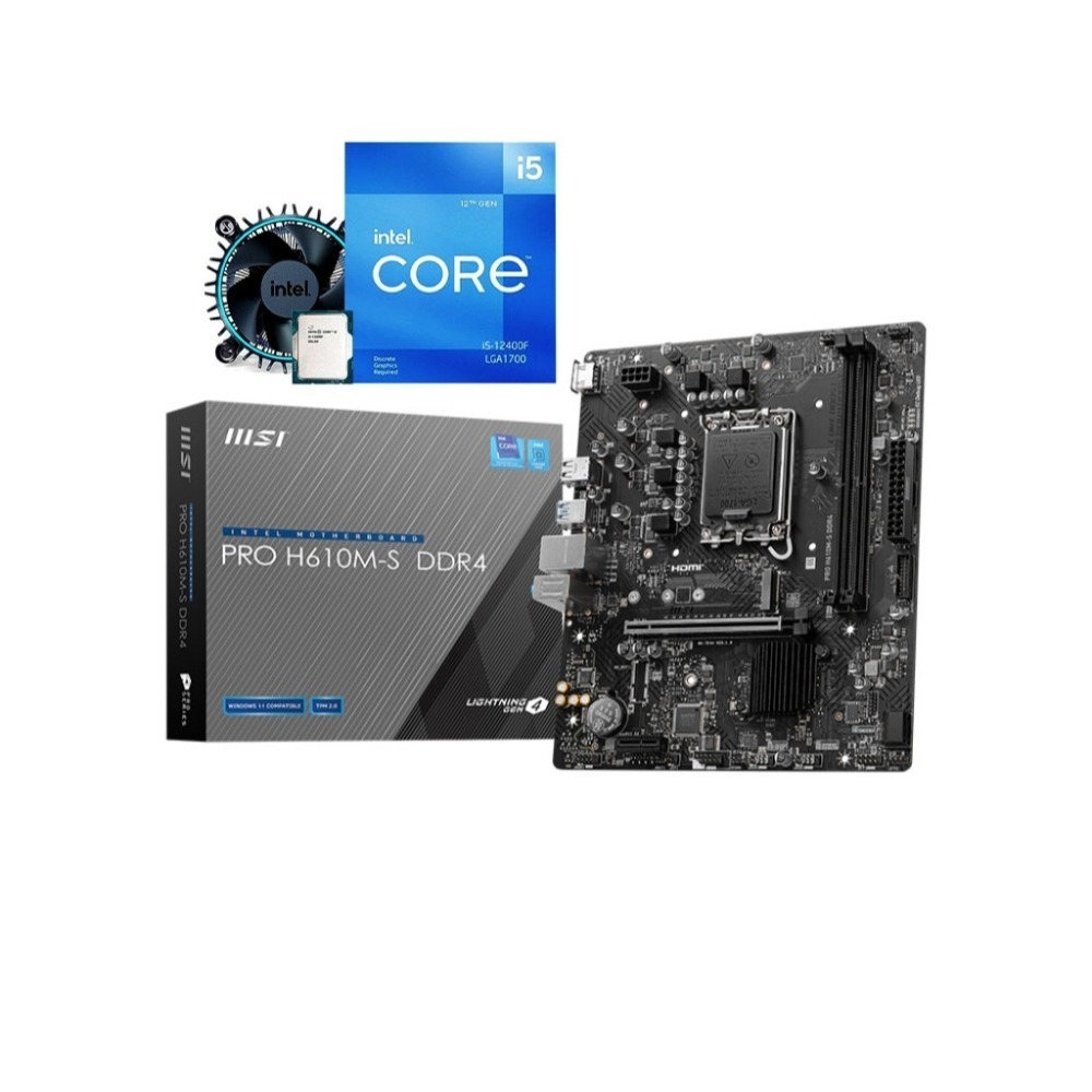 [含稅開發票] 全新 微星 H610M S DDR4 主機板 + INTEL I5 12400F 盒裝處理器 DIY套餐-細節圖2