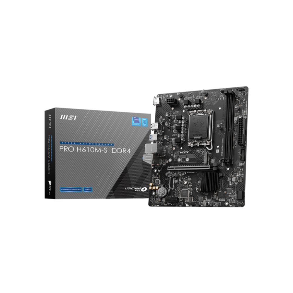 [含稅開發票] 單核小鋼炮 全新盒裝 I3 14100F+微星 H610M-S DDR4 M-ATX 主機板/DDR4-細節圖4