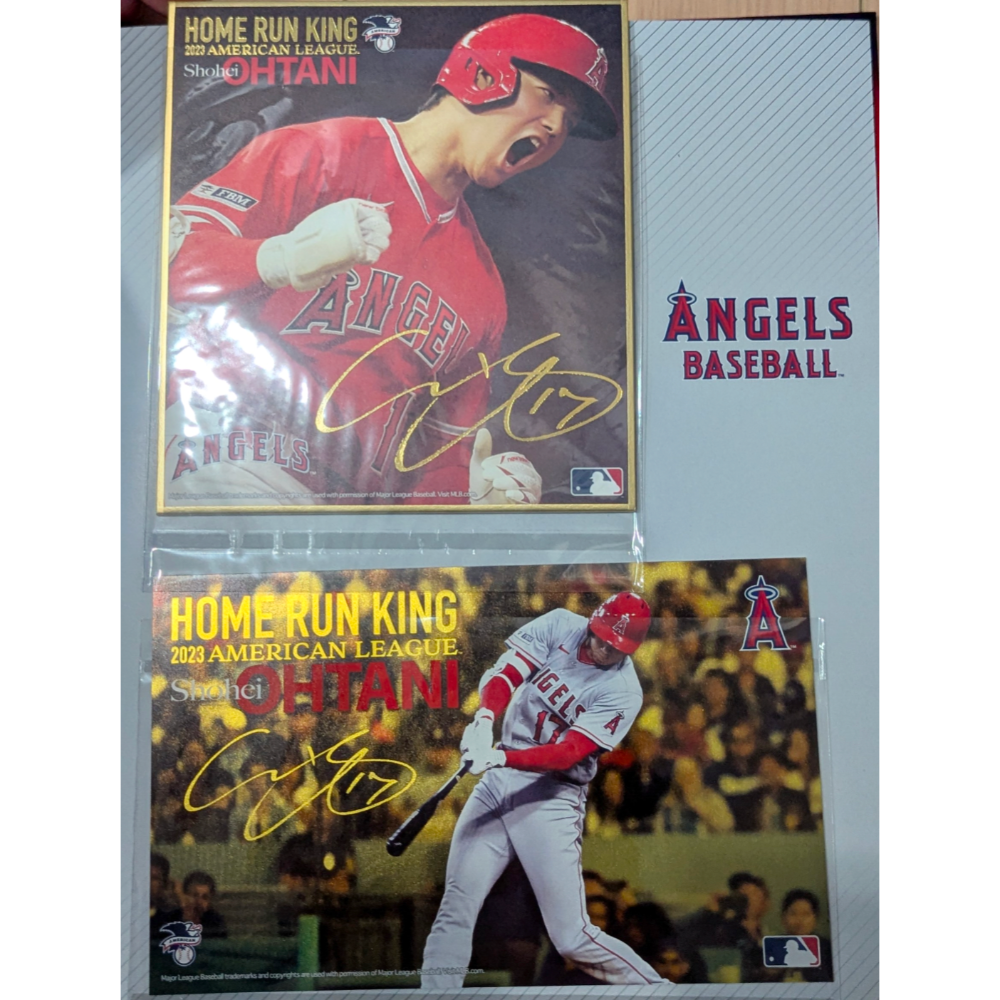 MLB 2023年大谷翔平美聯全壘打王紀念郵票、明信片組，明信片包含第一支到第44支全壘打的英姿-細節圖4