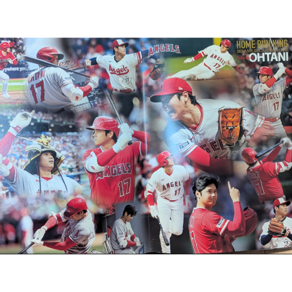 MLB 2023年大谷翔平美聯全壘打王紀念郵票、明信片組，明信片包含第一支到第44支全壘打的英姿-細節圖5