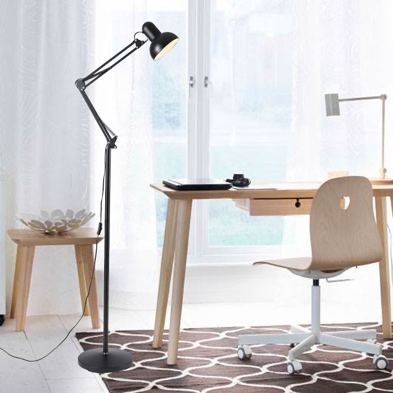 【職人照明】工業風落地燈 立燈 植物燈架 麻將燈  客廳燈 沙發燈 製圖燈 工作燈 美甲燈 床頭燈 E27桌燈檯燈夾燈-細節圖6