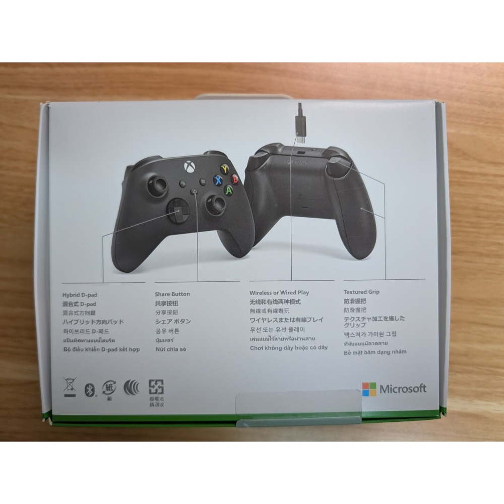 Microsoft Xbox 無線控制器 + USB-C 連接線 磨砂黑 全新-細節圖2