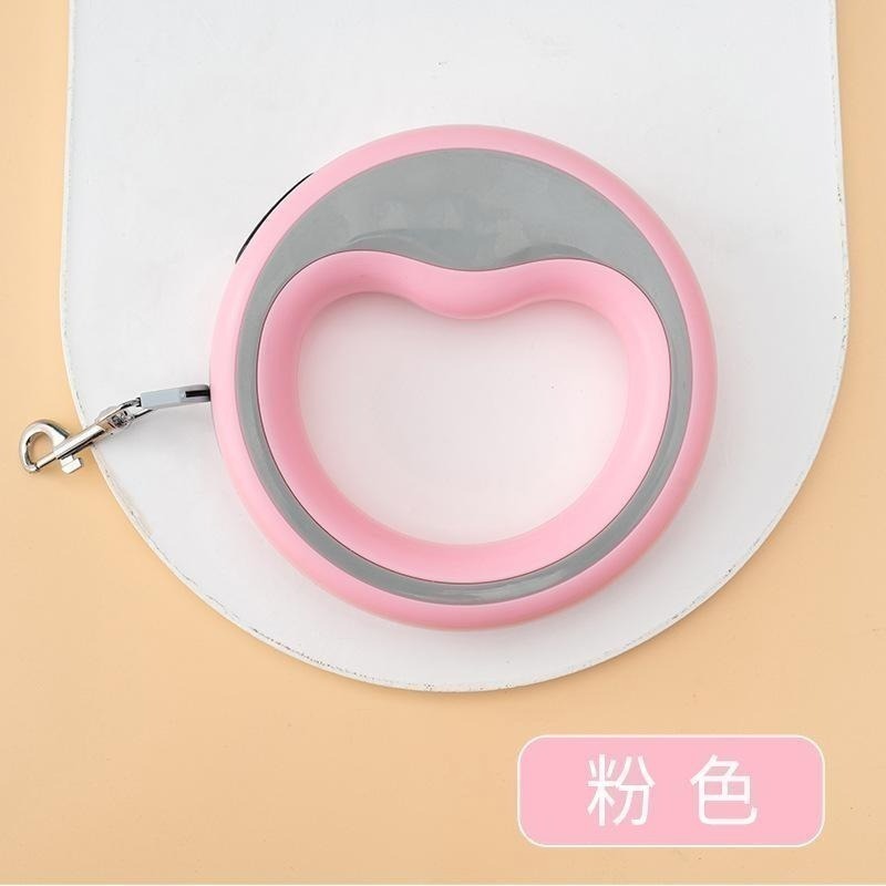 圓環型 牽引繩 遛狗繩 自動伸縮 中小型貓犬適用 雙色牽引器 貓咪 狗狗 寵物 玩具 生活用品-細節圖7