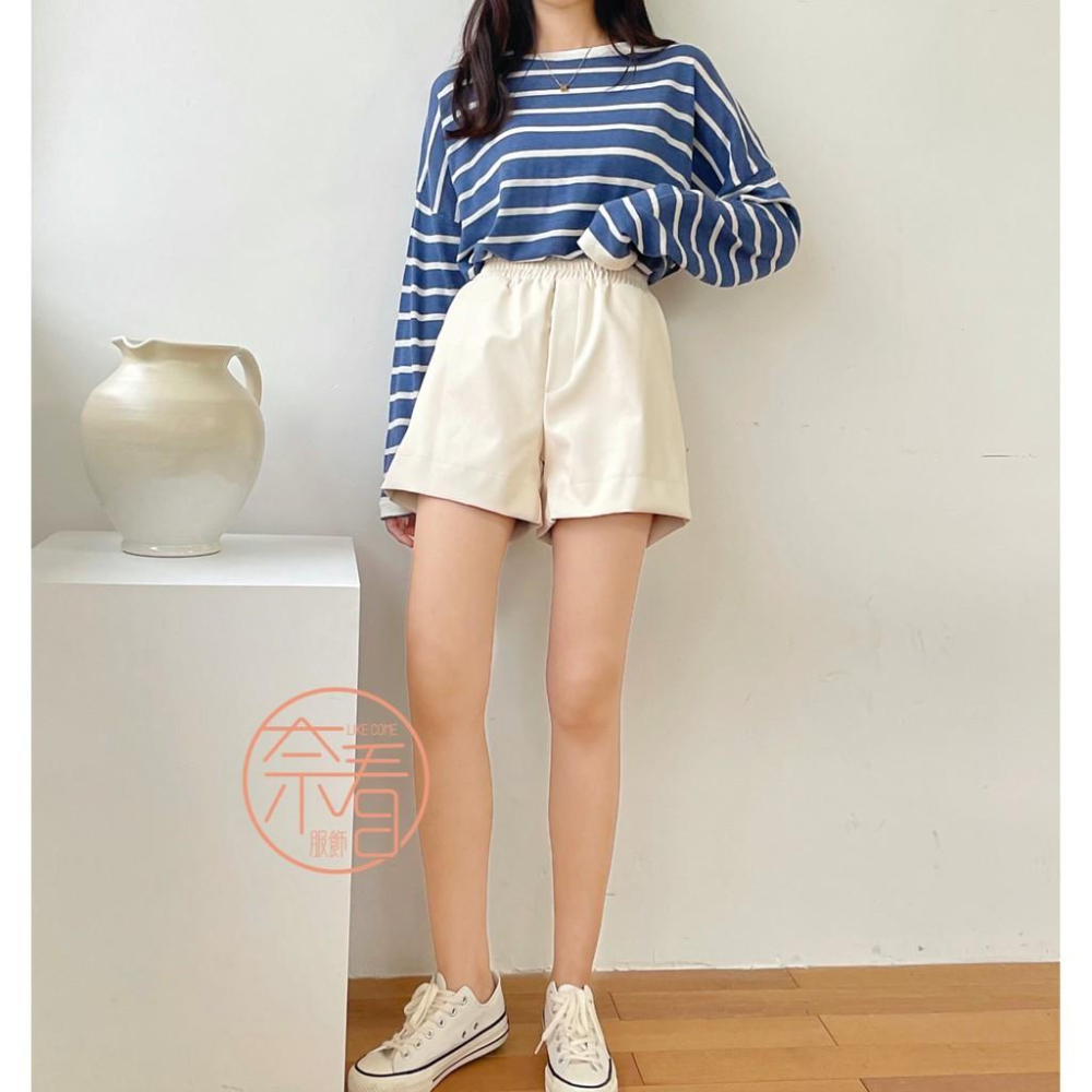 奈看服飾/現貨 帥氣自己給~小鳥腿啞光秋冬必備鬆緊腰皮褲 三色可選-細節圖7