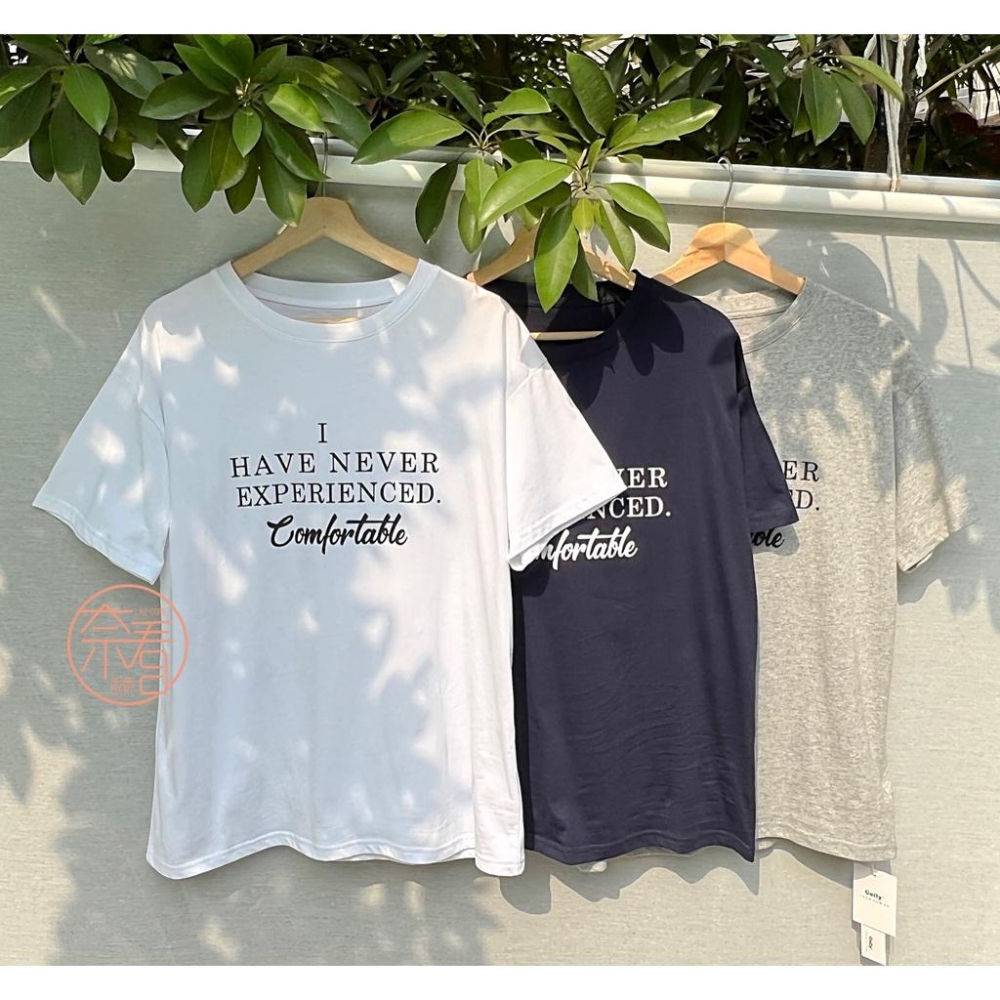 奈看服飾/自定款 韓妞必備極簡三色字母棉質T恤 短袖/T恤 寬鬆-細節圖3