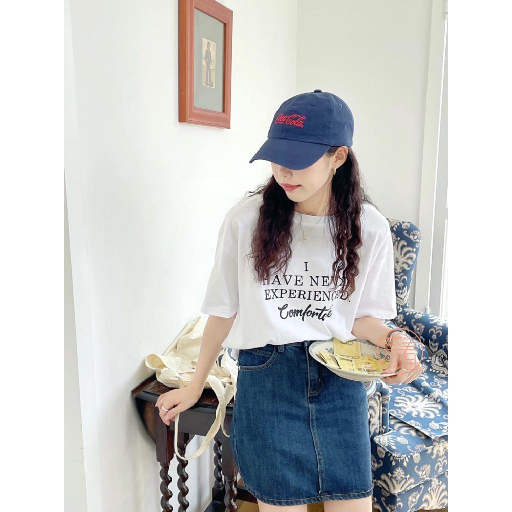 奈看服飾/自定款 韓妞必備極簡三色字母棉質T恤 短袖/T恤 寬鬆-細節圖6