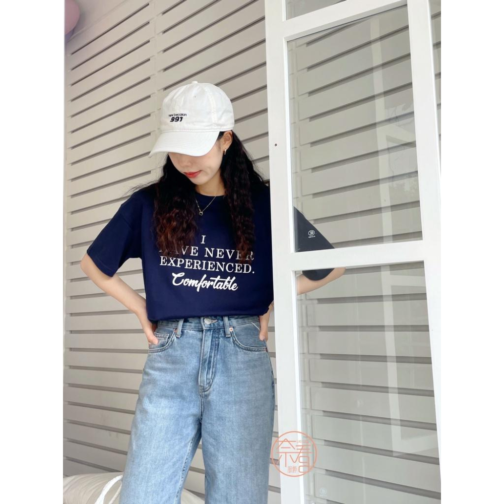奈看服飾/自定款 韓妞必備極簡三色字母棉質T恤 短袖/T恤 寬鬆-細節圖8