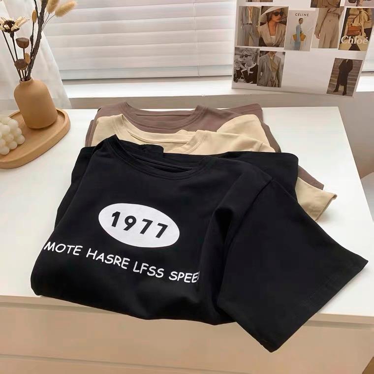 奈看服飾/現貨~最好搭的奶茶大地色系韓風Tee 棉質短袖-細節圖4