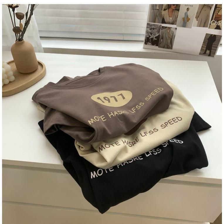 奈看服飾/現貨~最好搭的奶茶大地色系韓風Tee 棉質短袖-細節圖9