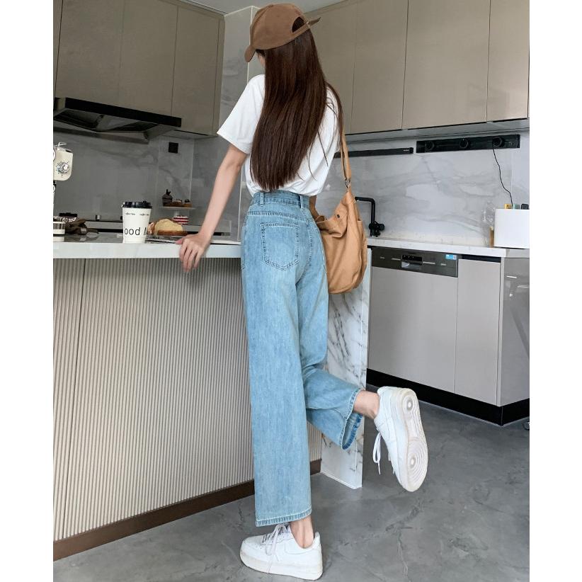 奈看服飾/長腿姐姐款遮肉牛仔寬褲 輕盈夏季穿也舒服 牛仔褲 九分褲 丹寧褲 休閒褲-細節圖8