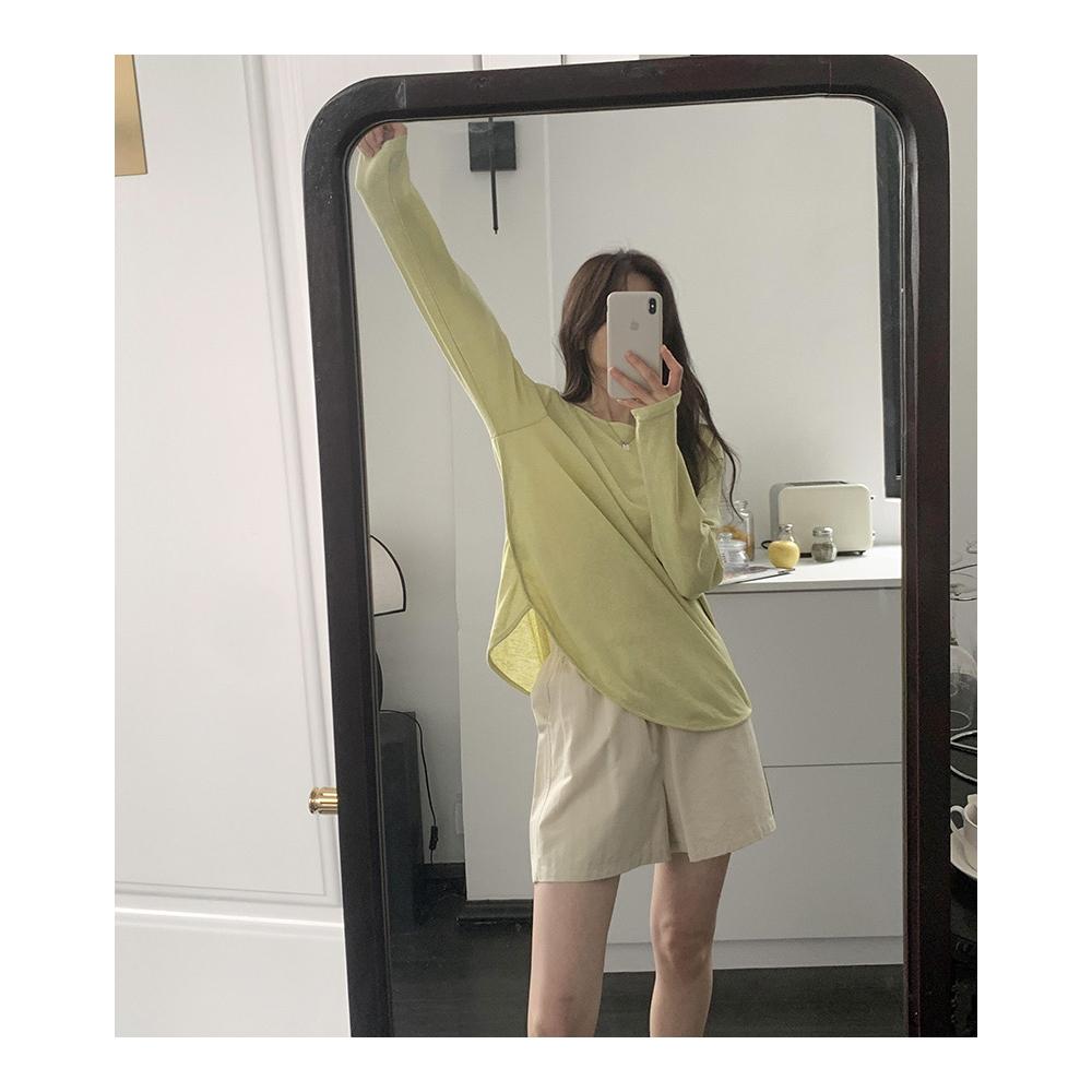 奈看服飾/新品 超適合夏天清爽薄料竹節棉T恤 多色短袖/長袖 短袖t恤 上衣-細節圖3