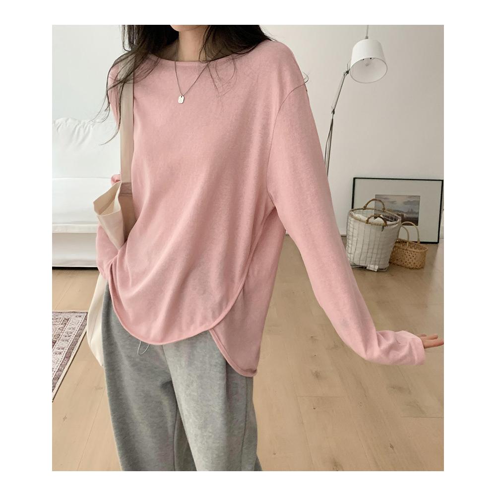 奈看服飾/新品 超適合夏天清爽薄料竹節棉T恤 多色短袖/長袖 短袖t恤 上衣-細節圖5