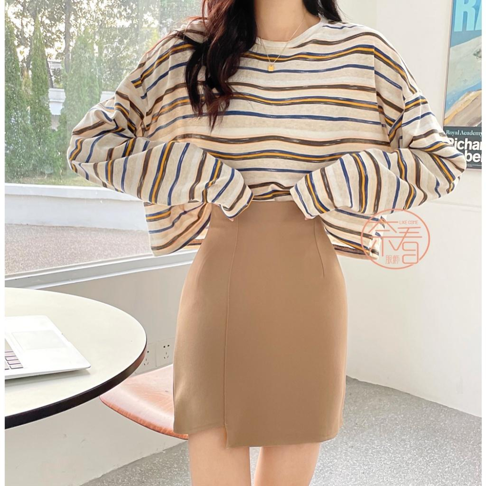 奈看服飾/現貨 極致性感窄A收腰包臀彈力裙 加寬側開衩顯瘦線一步裙 實拍實錄-細節圖4