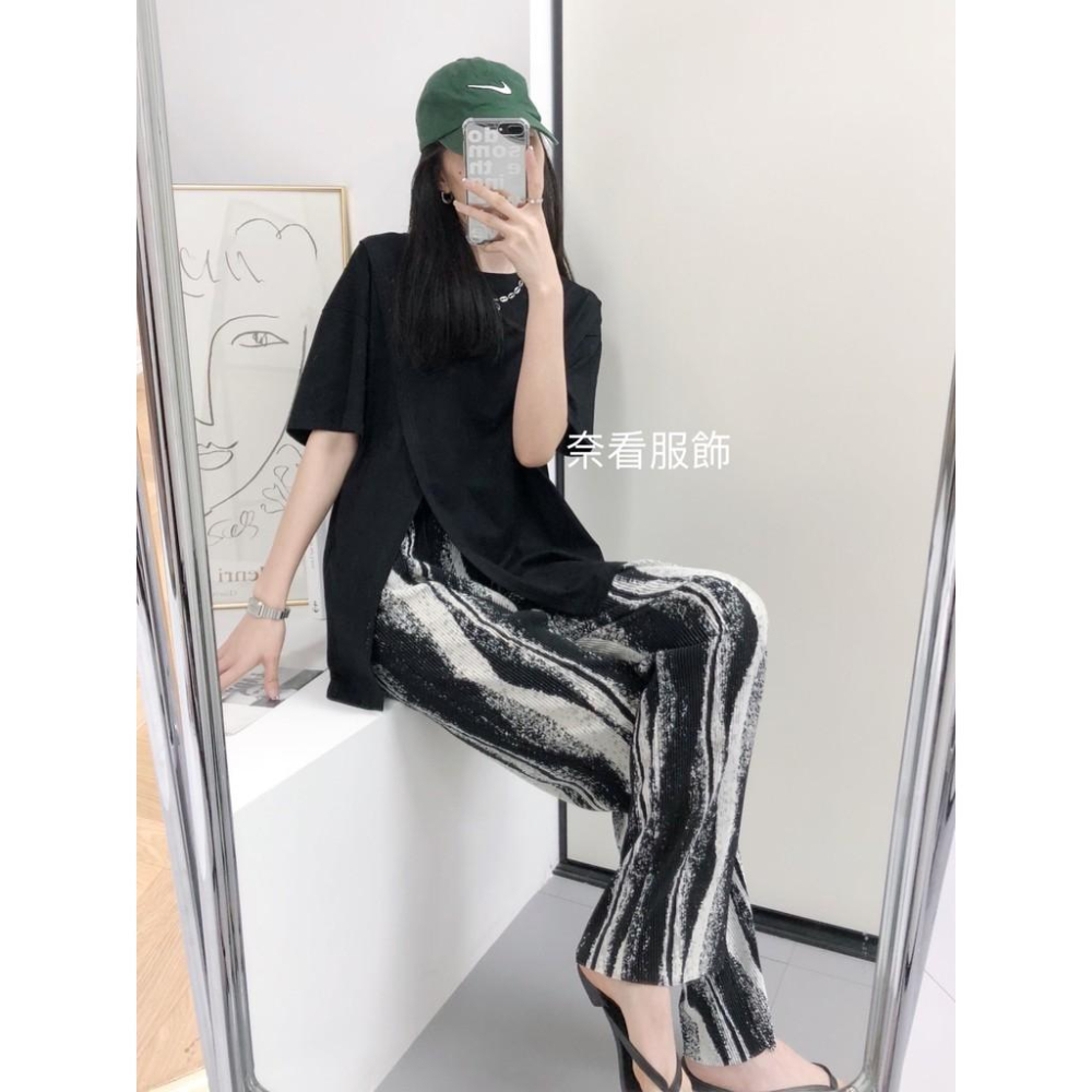 奈看自定款/現貨~一衣多穿 瘦瘦側開衩棉質短袖 一路穿到秋天的落肩五分袖T-細節圖5