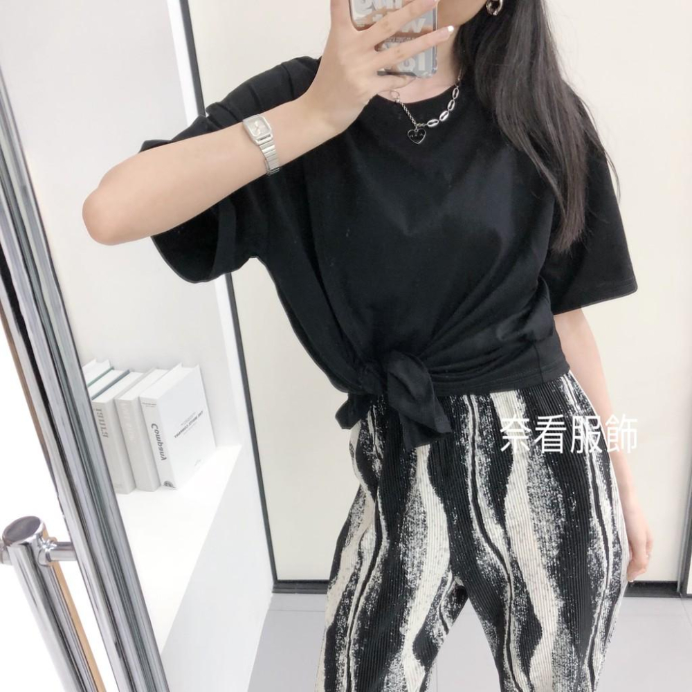 奈看自定款/現貨~一衣多穿 瘦瘦側開衩棉質短袖 一路穿到秋天的落肩五分袖T-細節圖7