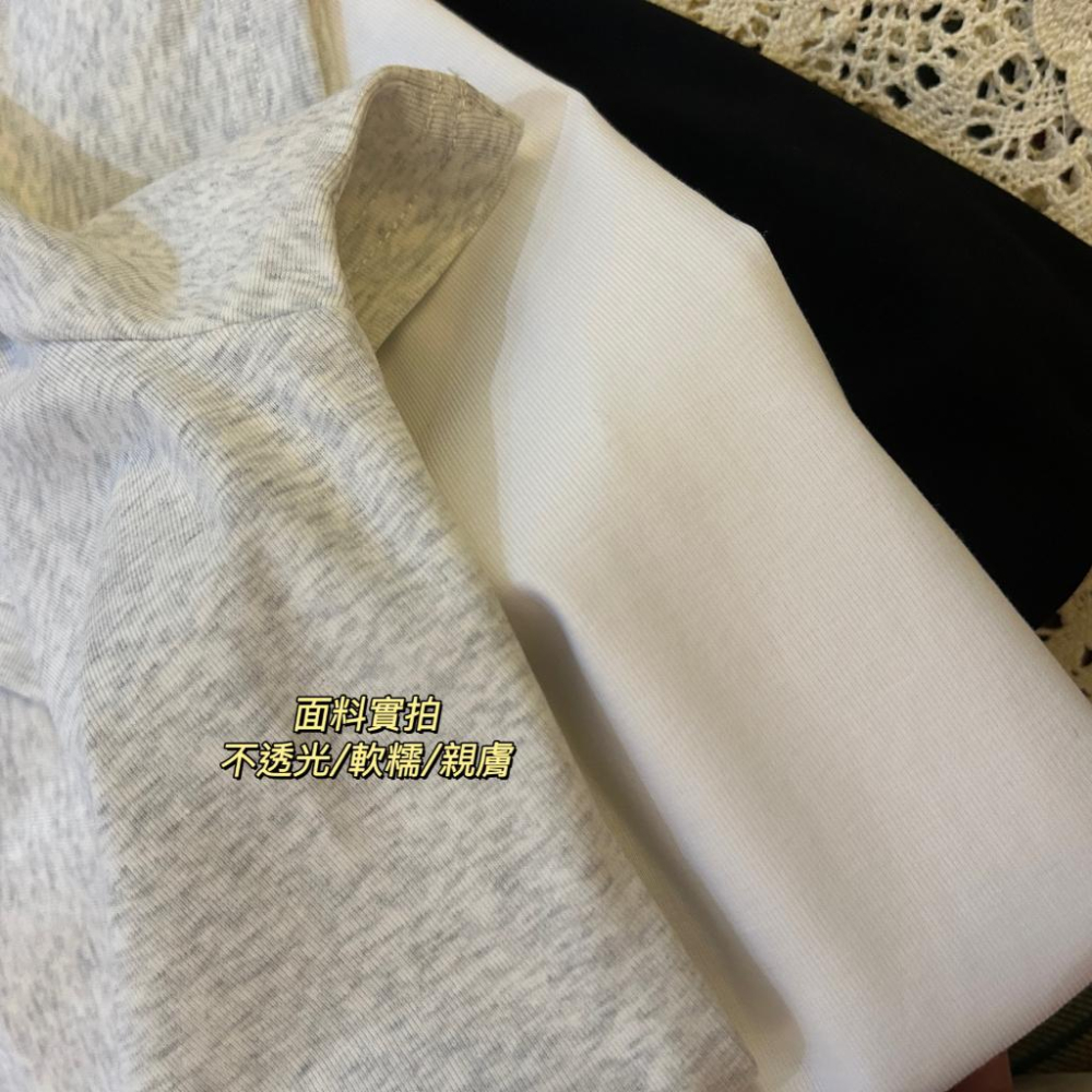 奈看服飾/實拍品質 奶糥95%細膩棉 實拍品質不透光不起毛球質感水滴領tee 三色-細節圖3