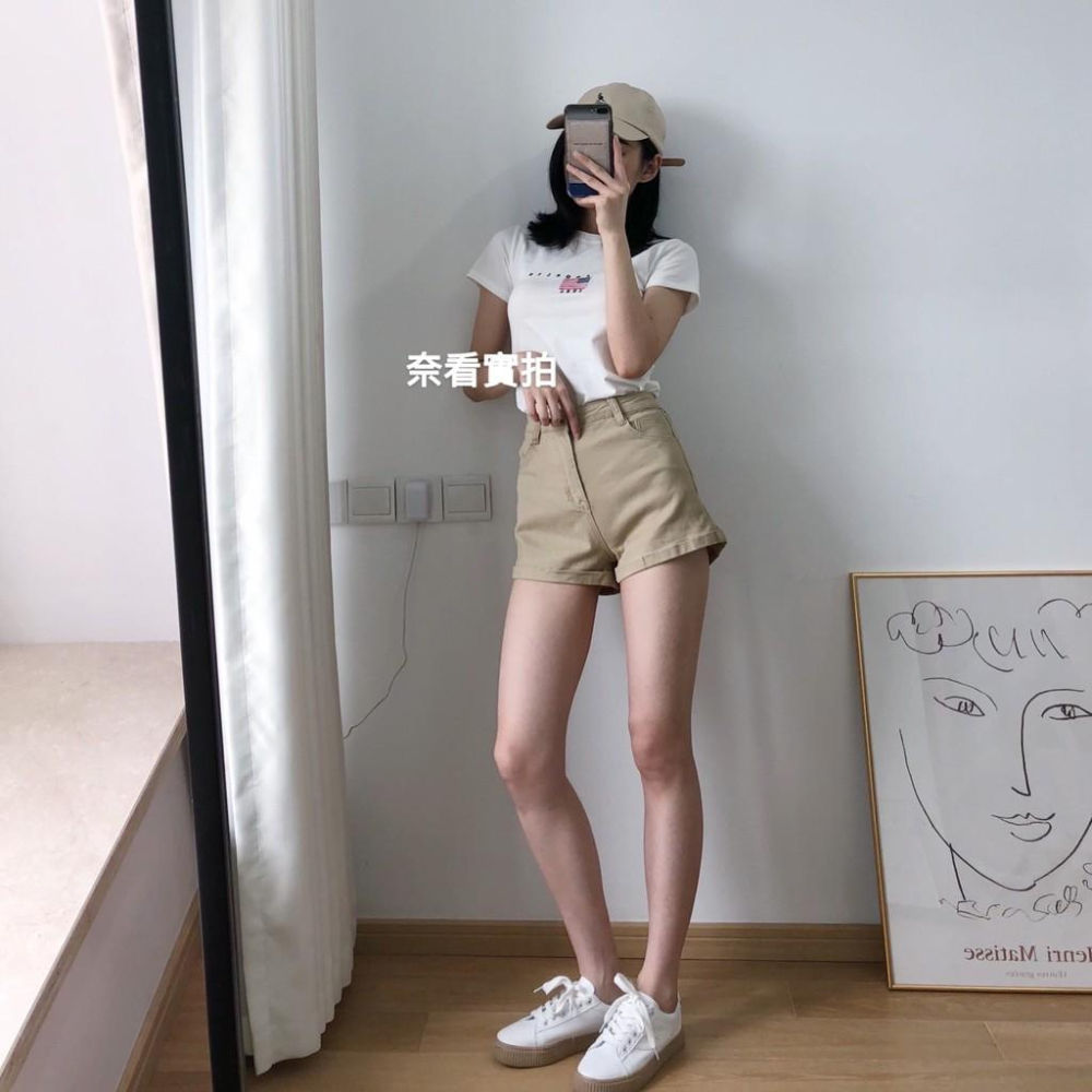 奈看服飾/灰有貨了﹣3k顯瘦感/獨特太空灰~彈力十足有在認真幫你顯瘦的A字🔥熱褲🔥-細節圖5