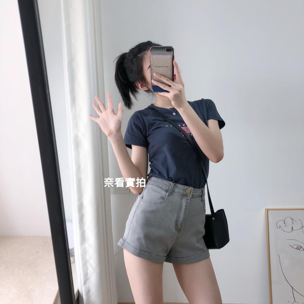 奈看服飾/灰有貨了﹣3k顯瘦感/獨特太空灰~彈力十足有在認真幫你顯瘦的A字🔥熱褲🔥-細節圖7