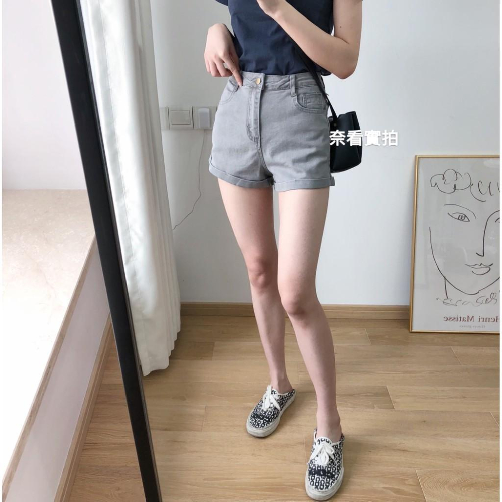 奈看服飾/灰有貨了﹣3k顯瘦感/獨特太空灰~彈力十足有在認真幫你顯瘦的A字🔥熱褲🔥-細節圖9
