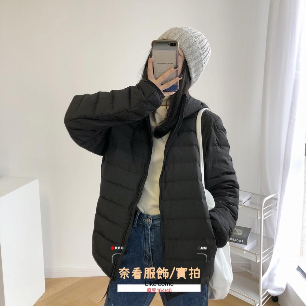 奈看實拍/ 跑毛包退貨 澎鬆度2.0保暖再升級 90絨規格連帽羽絨外套 三色可選-細節圖2