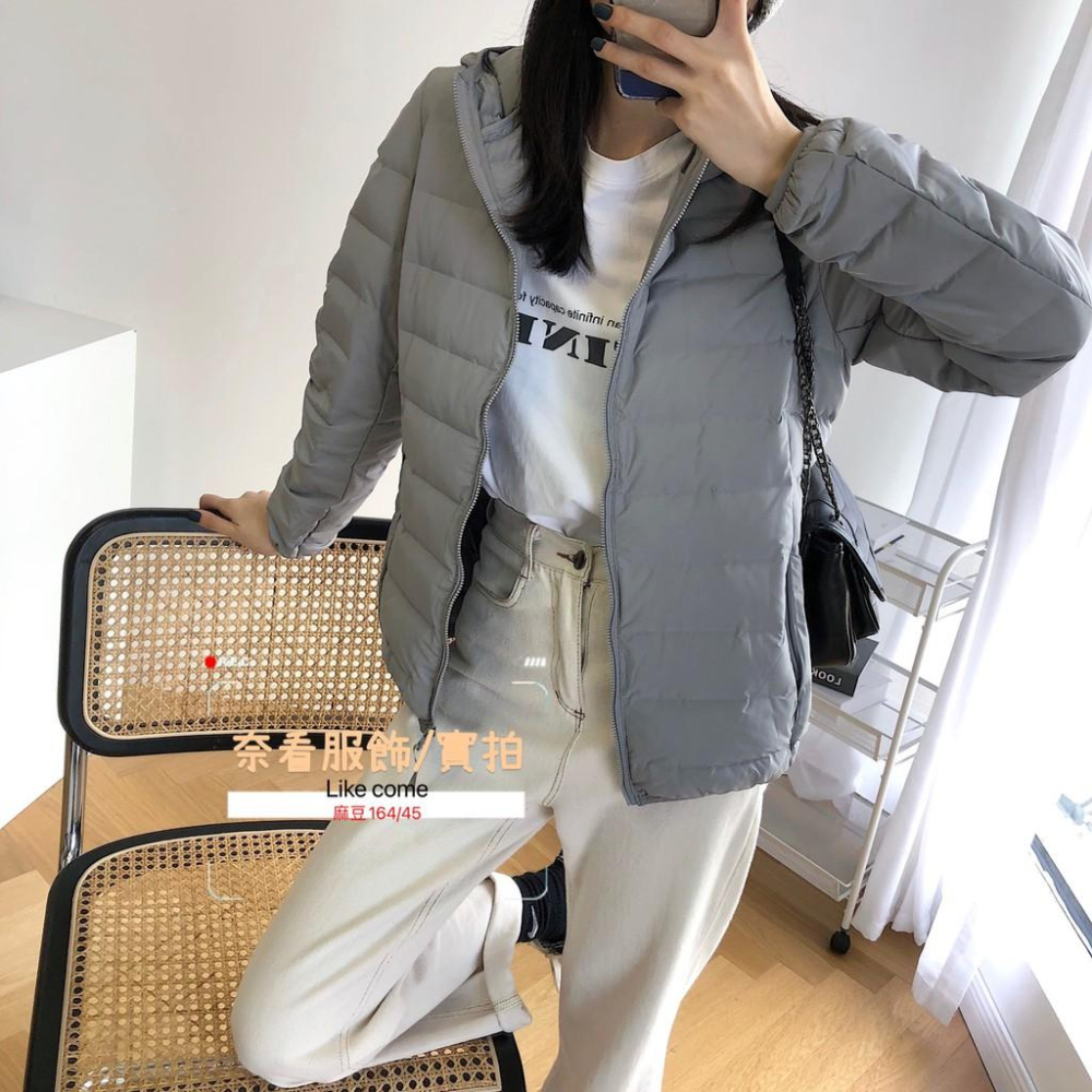 奈看實拍/ 跑毛包退貨 澎鬆度2.0保暖再升級 90絨規格連帽羽絨外套 三色可選-細節圖4