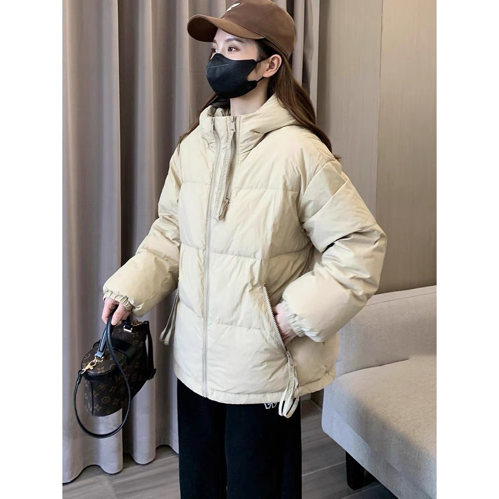 〖奈看服飾〗秋冬 時尚輕薄 拉鍊連帽麵包羽絨服-細節圖2