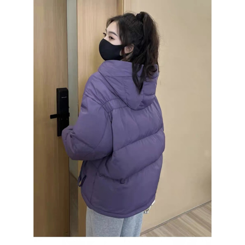 〖奈看服飾〗秋冬 時尚輕薄 拉鍊連帽麵包羽絨服-細節圖5