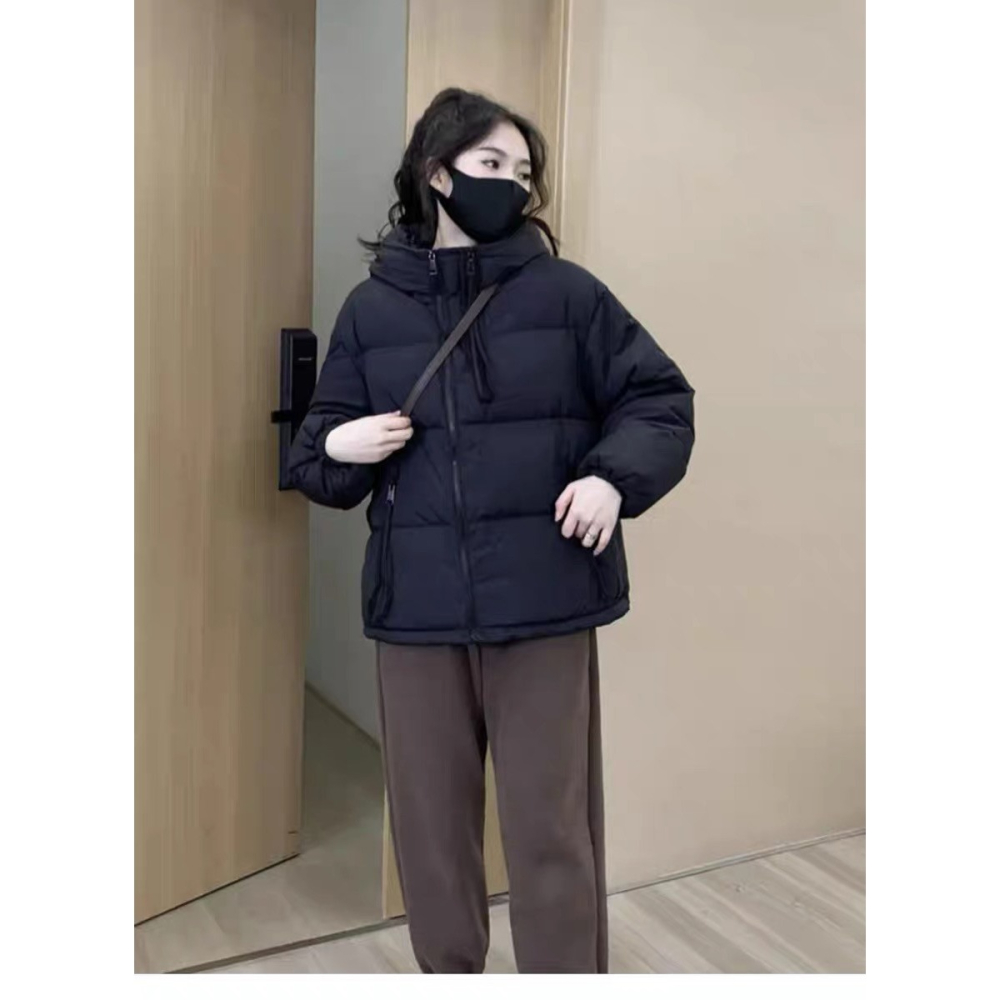 〖奈看服飾〗秋冬 時尚輕薄 拉鍊連帽麵包羽絨服-細節圖8